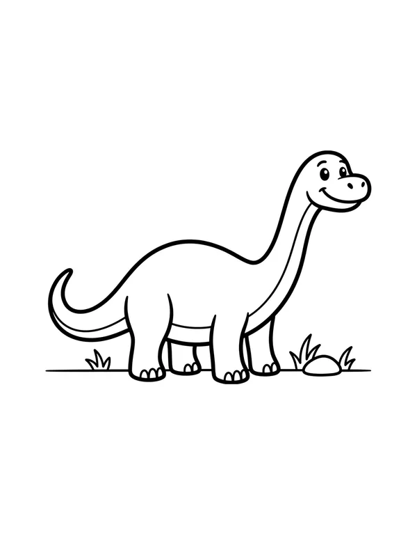 Brachiosaurus coloring page — free printable