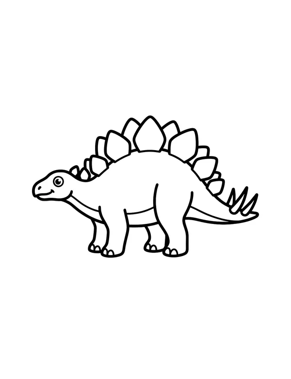 Stegosaurus coloring page — free printable