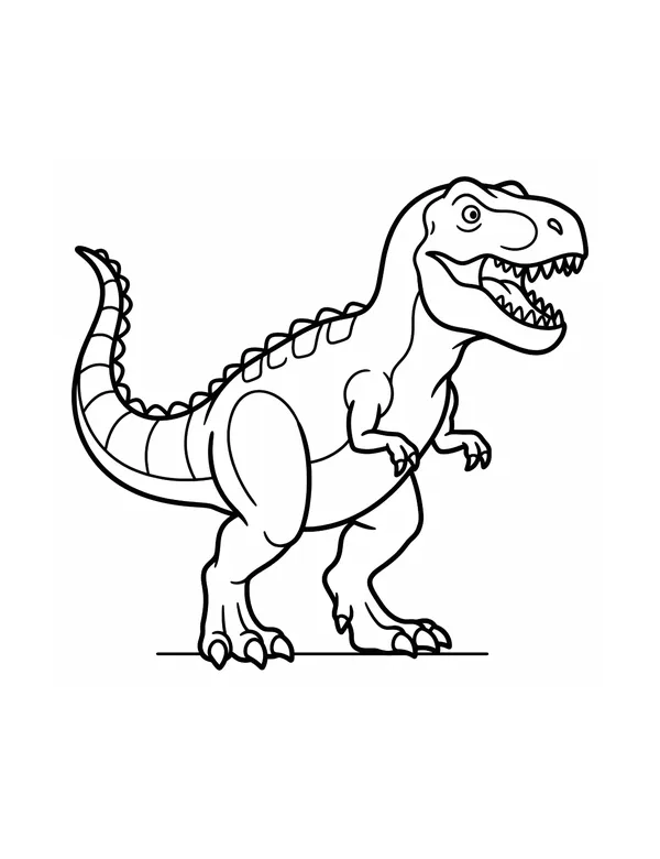 T-Rex coloring page — free printable