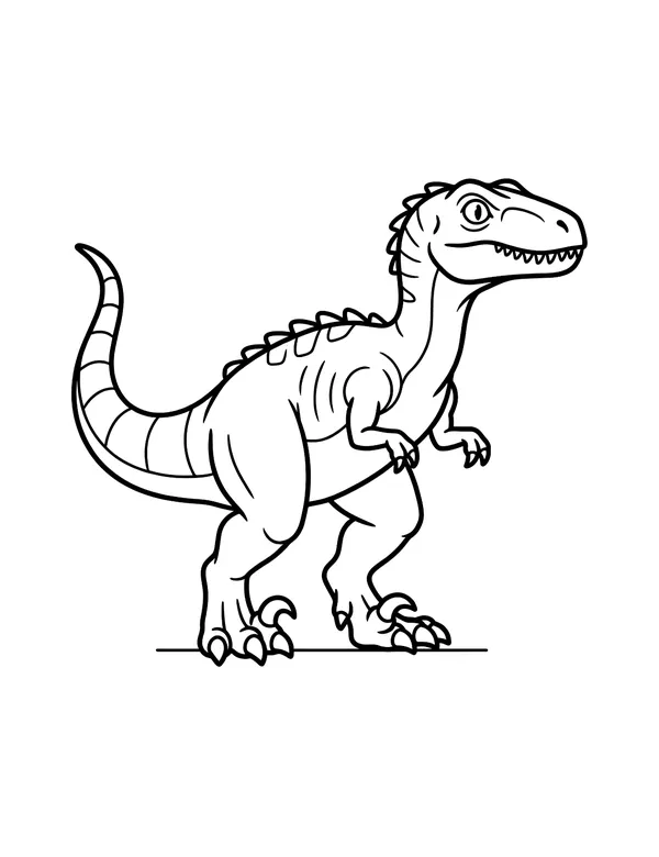Velociraptor coloring page — free printable