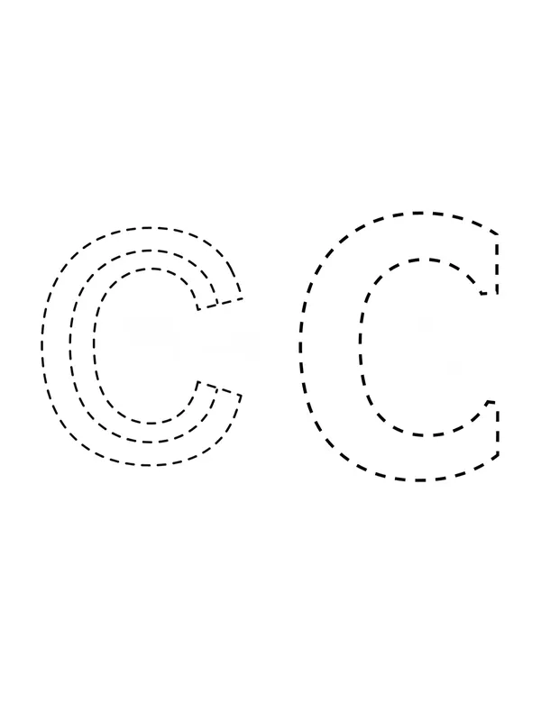 Cc tracing worksheet — free printable