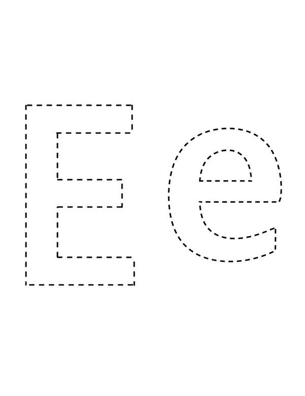 Ee tracing worksheet — free printable