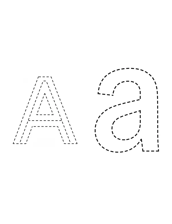 A–Z Letter Tracing Worksheets — sheet 1