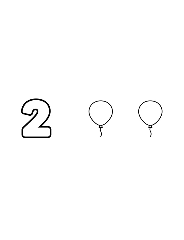 2 coloring page — free printable