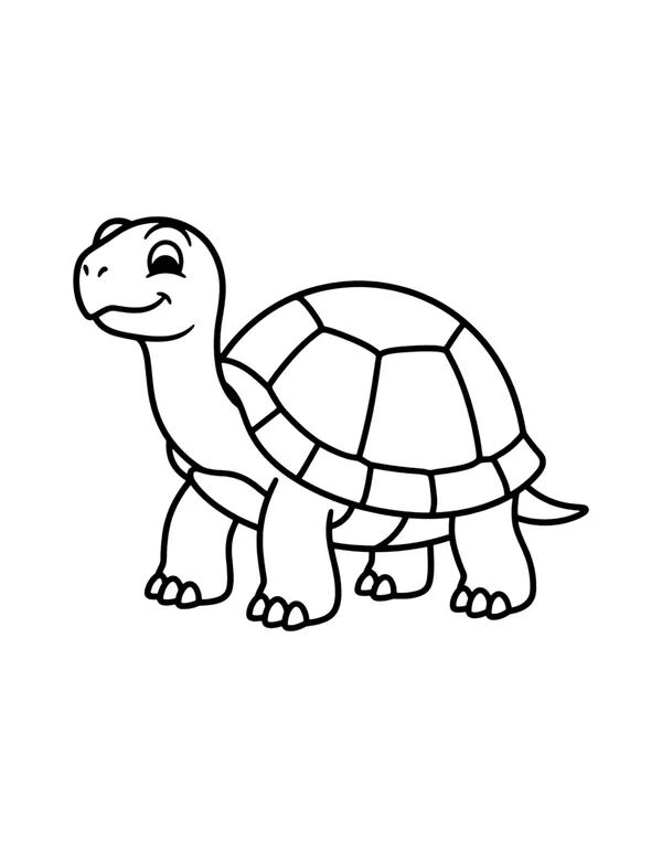 Turtle coloring page — free printable