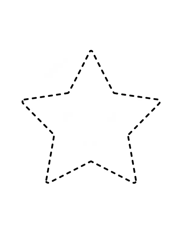 Star tracing worksheet — free printable