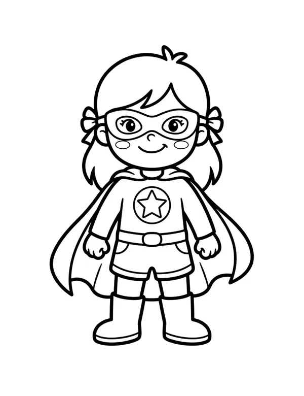 Super Girl coloring page — free printable