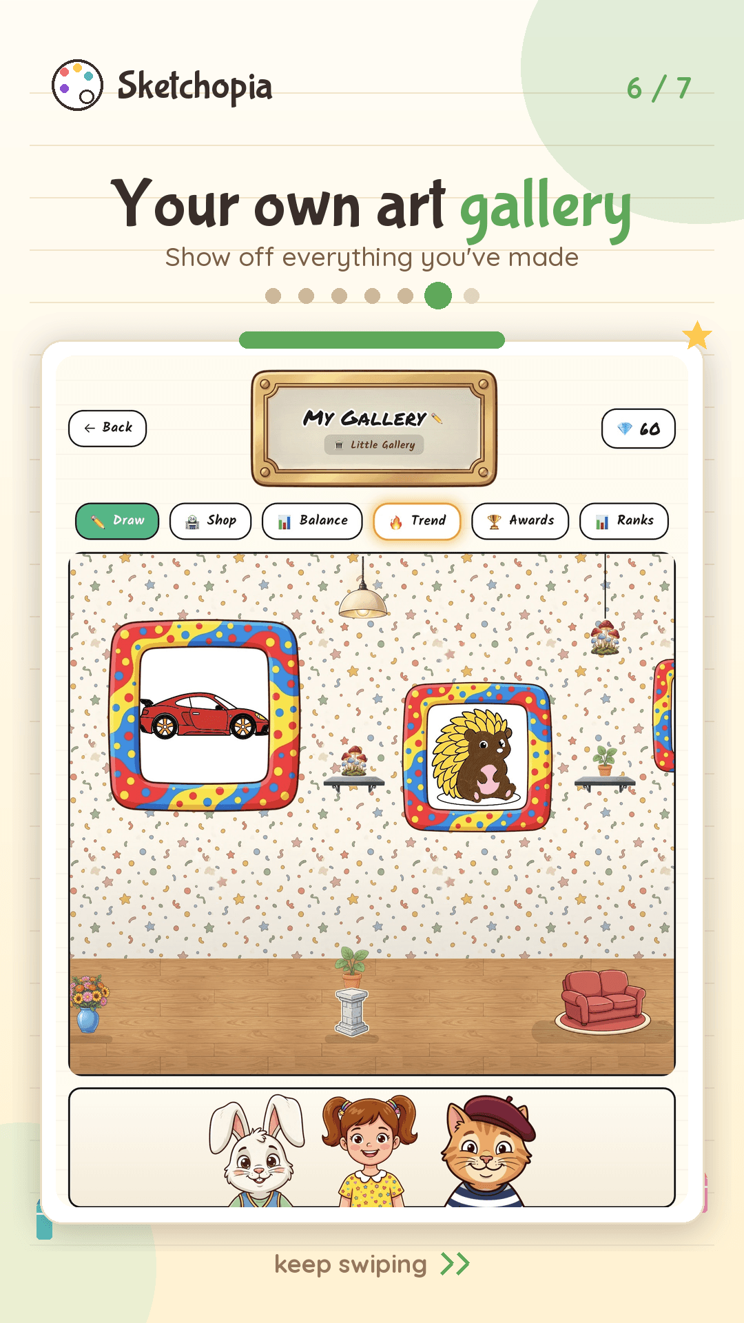 Sketchopia screenshot — Your own art gallery