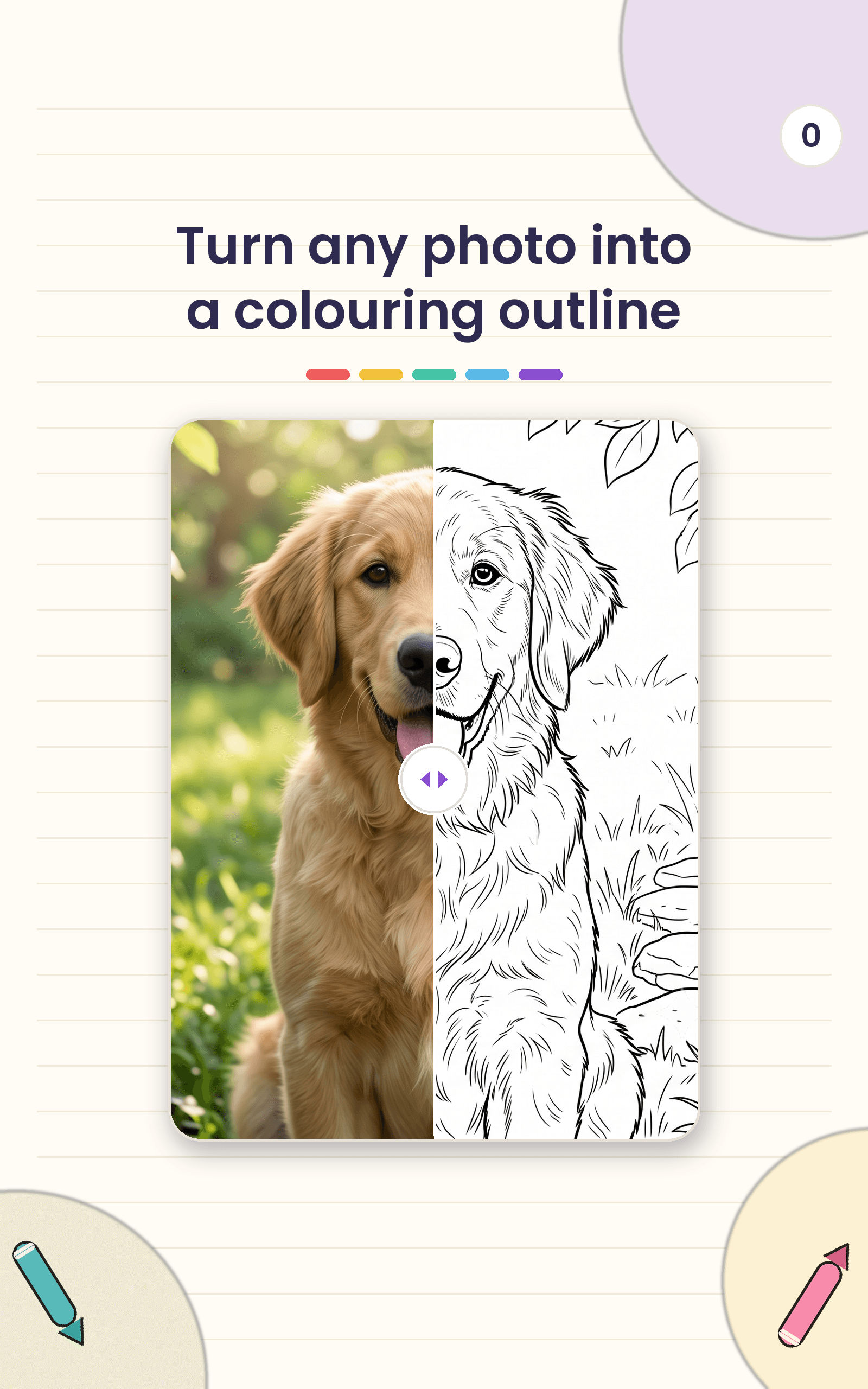 Sketchopia screenshot — Turn any photo into a colouring outline