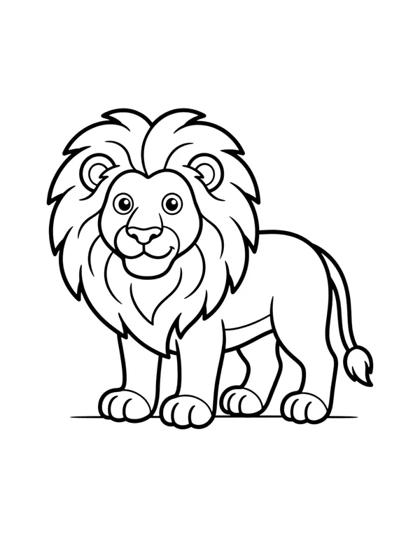 Lion coloring page — free printable