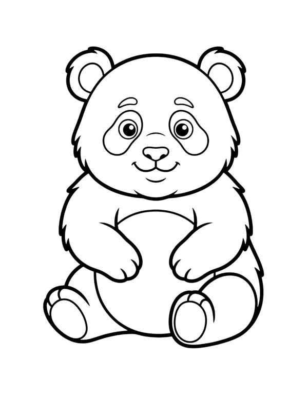 Panda coloring page — free printable