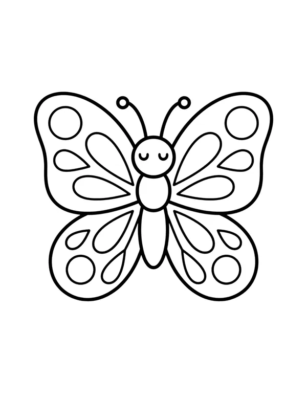 Butterfly coloring page — free printable
