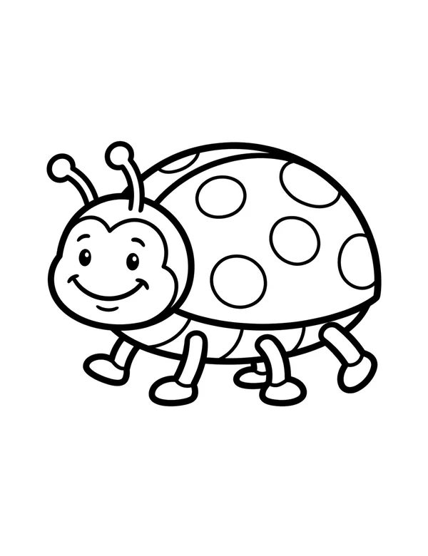 Ladybug coloring page — free printable