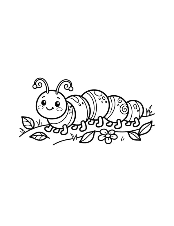 Free Bug & Insect Coloring Pages — sheet 6
