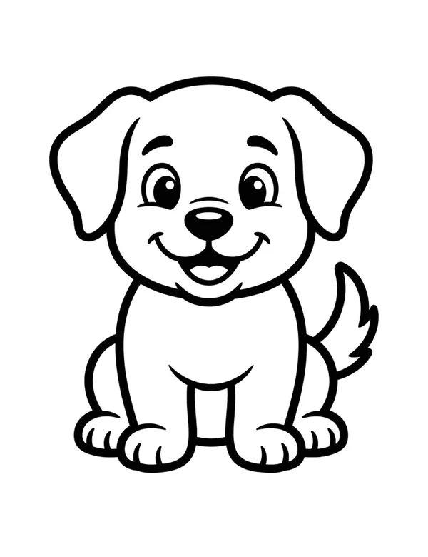 Dog coloring page — free printable