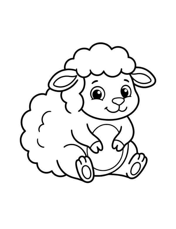 Sheep coloring page — free printable