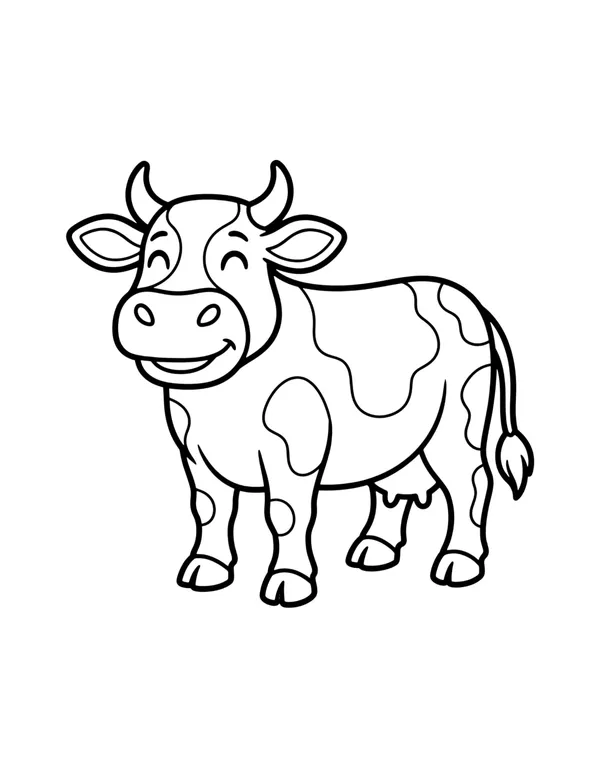 Free Farm Animal Coloring Pages — sheet 1