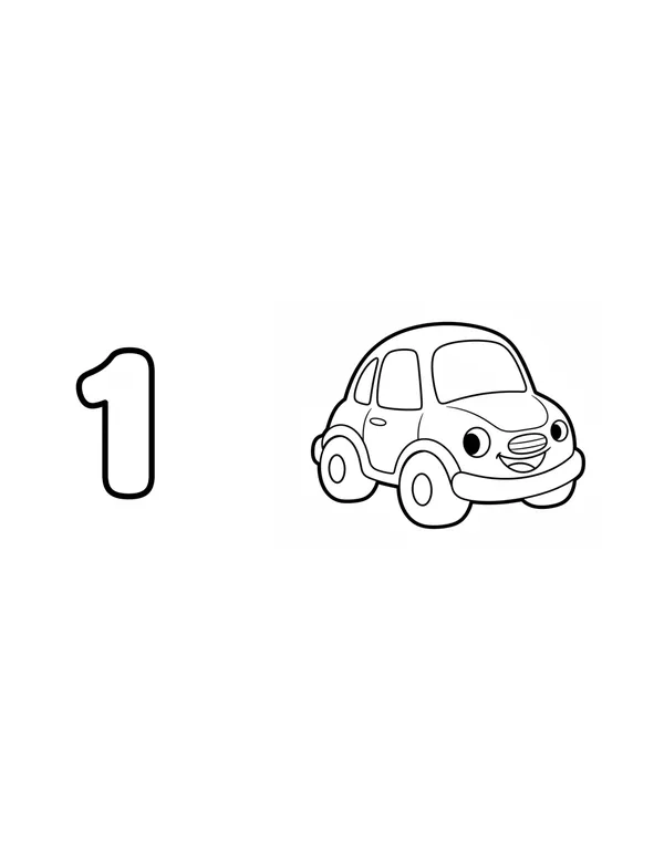 Number Coloring & Counting Pages (1–10) — sheet 1