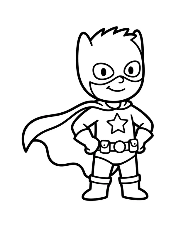 Free Superhero Coloring Pages — sheet 1